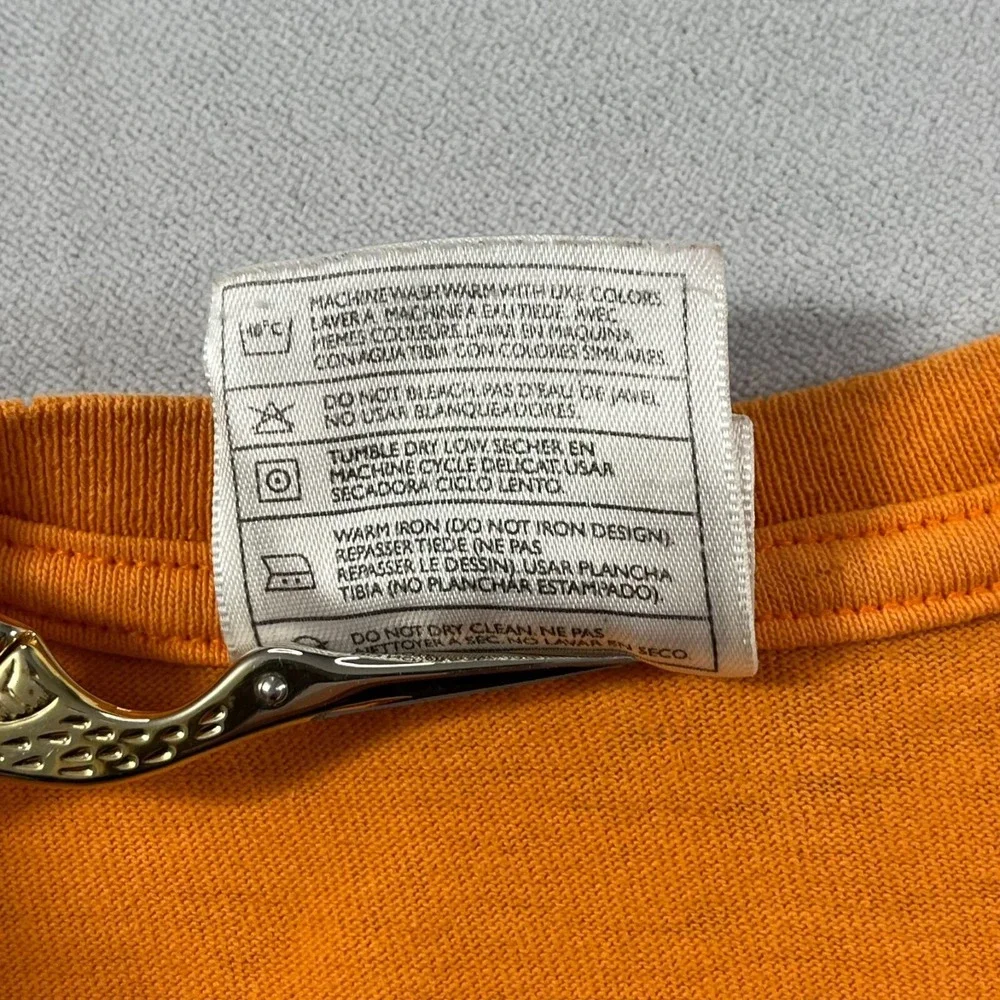 Vintage Nike T Shirt Men Large‎ Orange Embroidered Small Spell Out USA 90s